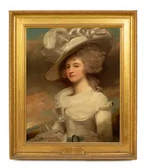George Romney, Portrait of Julia Annabelle, Lady Shuckburgh (1756-1797), wife of Sir George Shuckburgh, oil on canvas