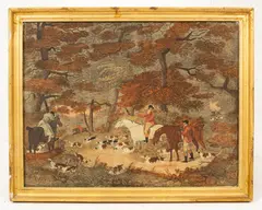 Hare Crossing and The Kill by Samuel Henry Alken, etching and aquatint, sold Apr 2024