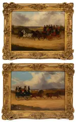 William Joseph Shayer, The Brighton to London Royal Mail, oil on canvas