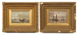 Abraham Hulk, Fishing Boats at Sea, oil on canvas