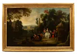 Josef Frans Nollekens, Fête champêtre, oil on canvas