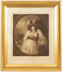 Minnie Cormack, Nancy and Delia, after George Morland, mezzotint