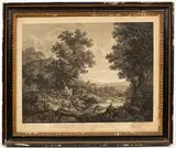 William Woollett, Pastoral Landscape, after George Smith of Chichester, engraving