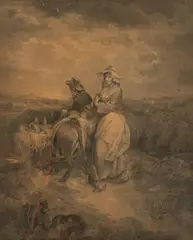 John Whessell, Peasants in a Landscape, engraving