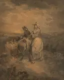 John Whessell, Peasants in a Landscape, engraving