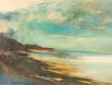 Malcolm Fryer, Coastal Landscape, oil on canvas