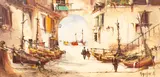 Jorge Aguilar-Agon, Coastal Town, oil on canvas