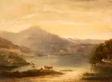 John MacWirter, Highlands Landscape, oil on board