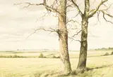 Mervyn Goode, Winter Landscape, oil on board