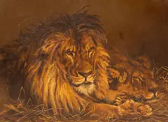 Géza Vastagh, Repose, oil on canvas