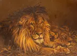 Géza Vastagh, Repose, oil on canvas