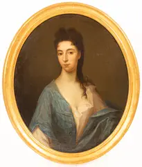 Sir Godfrey Kneller, Portrait of a Lady, oil on canvas, oval