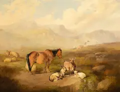 Richard Ansdell, Highland Landscape, oil on canvas