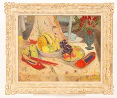 Henri Matisse, Still Life with Fruit and Red Slippers, oil on canvas