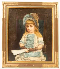 John Hodgson Campbell, Portrait of a Young Girl, oil on canvas