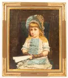 John Hodgson Campbell, Portrait of a Young Girl, oil on canvas