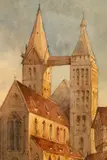 John Sell Cotman, Norman Church, watercolour