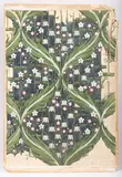 William George Simmonds, Floral Wallpaper Design, watercolour on paper laid to card