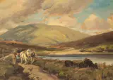 Charles McAuley, Rural Landscape, oil on board