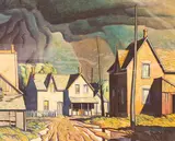 A. J. Casson, Thunderstorm, offset lithograph in colours