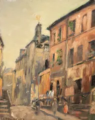 Emmanuel-Charles Bénézit, La Rue Gracieuse, Paris, oil on canvas