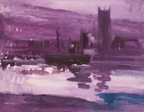 Lawrence James Isherwood, Twilight, oil on board