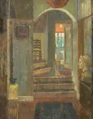 Saied Dai, Interior, oil on panel