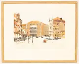 John Yardley, The Bend in the Canal, watercolour