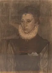 Saied Dai, Portrait of Elizabeth I, charcoal
