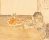 Francis Hoyland, The Table, monotype in colours