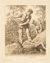 Stanley Anderson, Tree Fellers, engraving