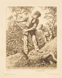 Stanley Anderson, Tree Fellers, engraving