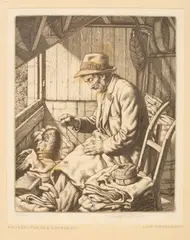 Stanley Anderson, Heyden – The Old Shepherd, engraving