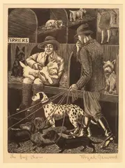 Eileen (Tirzah) Garwood, The Dog Show, woodcut