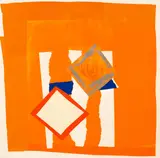 Sandra Blow, Orange Field, screenprint in colours on wove paper