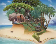 Jacek Yerka, LETNIA MADERA, 2016, akryl, płótno