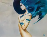 Karol Bak, BŁĘKITNA RAPSODIA, 2017, olej, deska