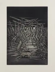 Krystyna Hierowska, C'est la vie IV, 1980, akwaforta, akwatinta, papier
