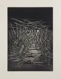 Krystyna Hierowska, C'est la vie IV, 1980, akwaforta, akwatinta, papier