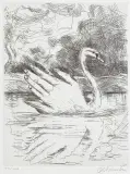 Modlitwa by Rafał Olbiński, lata 90. XX w., sucha igła, papier, sold Apr 2021