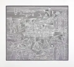 Henryk Płóciennik, PLAŻA II, 1963, linoryt, karton