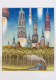 Pielgrzymka na Marsa by Jacek Yerka, 2021, ołówek, kredka, papier, sold Apr 2021
