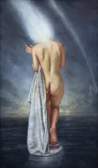 Anna Tomicka, This Endless Night, 2020, olej, płótno