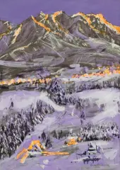 Joanna Kozikiewicz, ZAKOPANE NOCĄ, 2019, technika mieszana