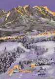 Joanna Kozikiewicz, ZAKOPANE NOCĄ, 2019, technika mieszana