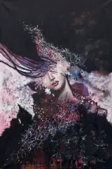 Paradygmat wypowiedzi niesłownej by Żaneta Chłostowska, 2020, akryl, płótno, sold Apr 2021