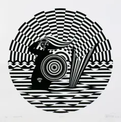 Maurycy Gomulicki, Sen o Warszawie, 2019, serigrafia, papier