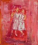 Jacek Łydżba, KOLEŻANKI, 1999, olej, płótno