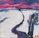 Beata Murawska, Zorza, 2016, olej, płótno