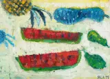 Darek Pala, ZAMYŚLONY, 1999, olej, płótno